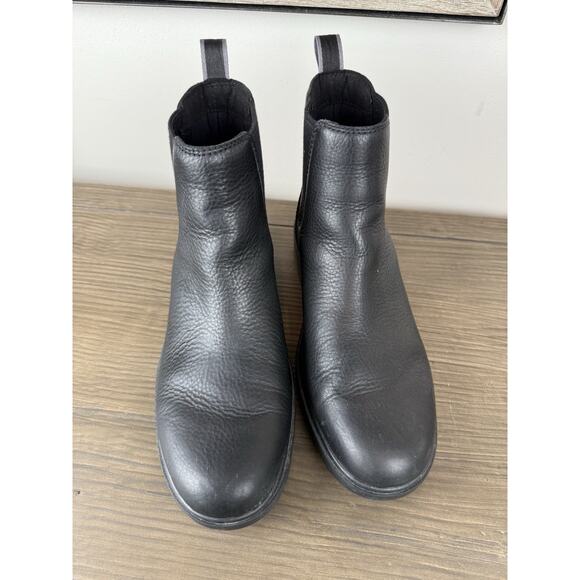 Ugg Harrison Chelsea Women’s Sz 10 Black Slip On Leather Boots - Picture 3 of 9